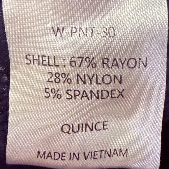 Quince Navy Blue Straight Leg Dress Pants Ultra Stretch Work Trousers Small - Picture 5 of 7